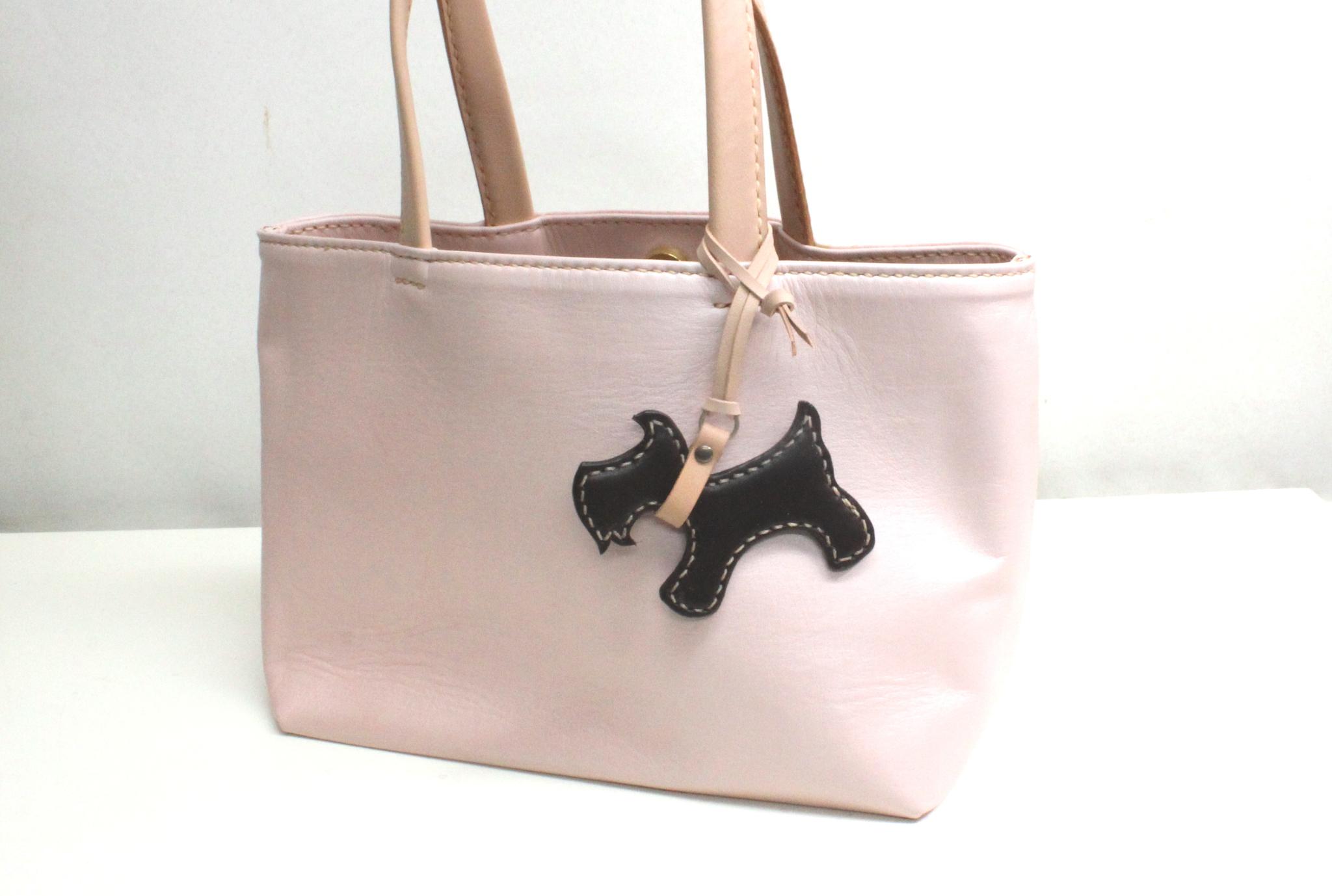 イタリアンレザー/ミニチュアシュナウザーのバッグチャーム/黒 | 4枚目