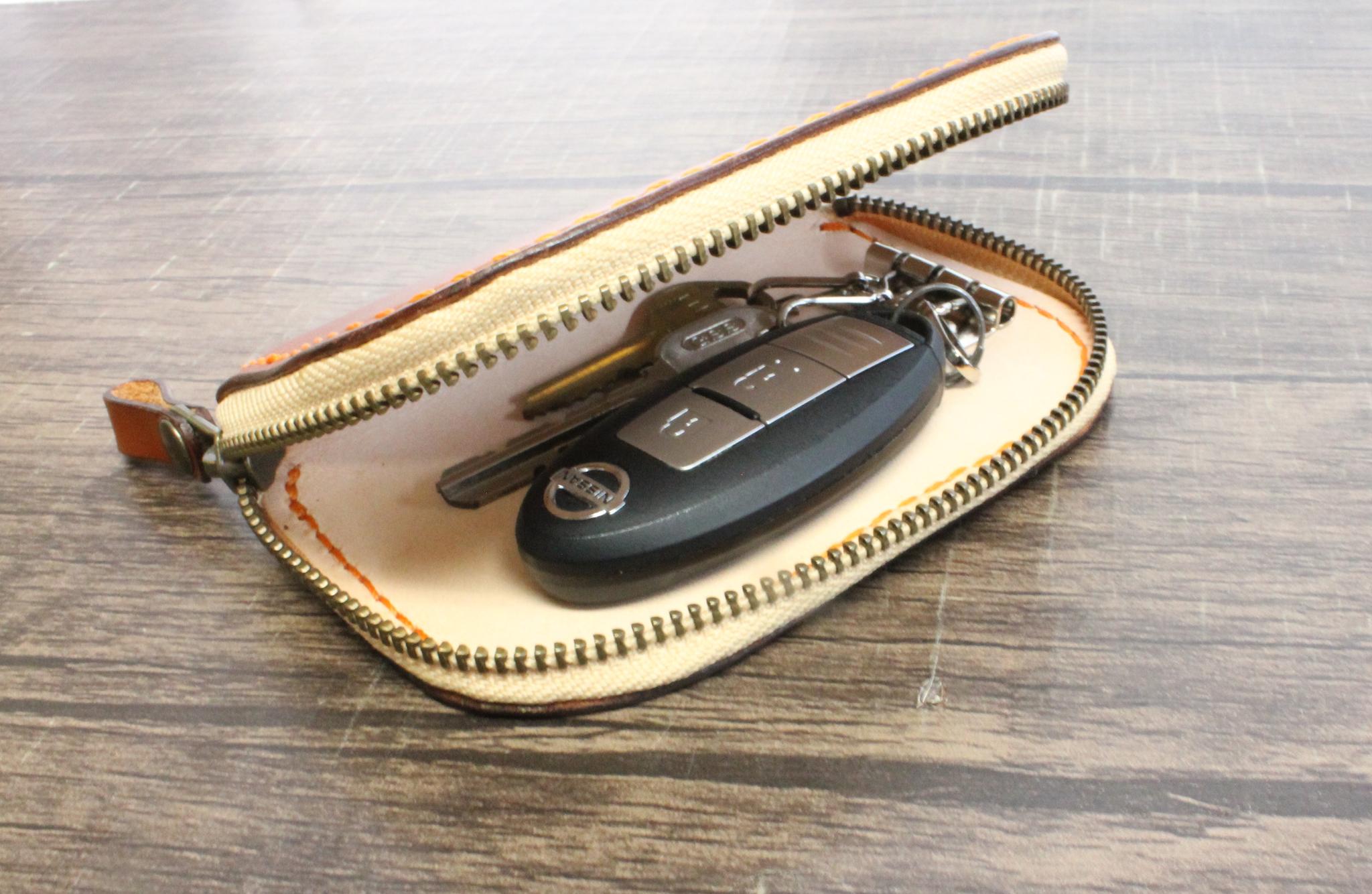 【イタリアンレザー使用】ファスナーキーケース【在庫品・訳あり特価】 | 2枚目